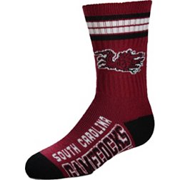 For Bare Feet Youth South Carolina Gamecocks 4-Stripe Deuce Socks