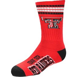 For Bare Feet Youth Texas Tech Red Raiders 4-Stripe Deuce Socks