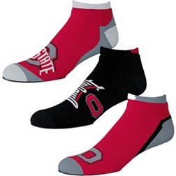 For Bare Feet Ohio State Buckeyes 3 Pack Socks
