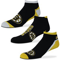 For Bare Feet Boston Bruins 3-Pack Ankle Socks