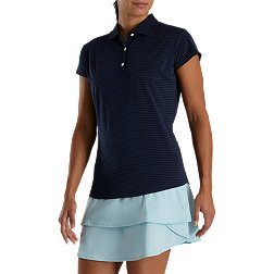 FootJoy Women's Cap Sleeve Tonal Stripe Golf Polo