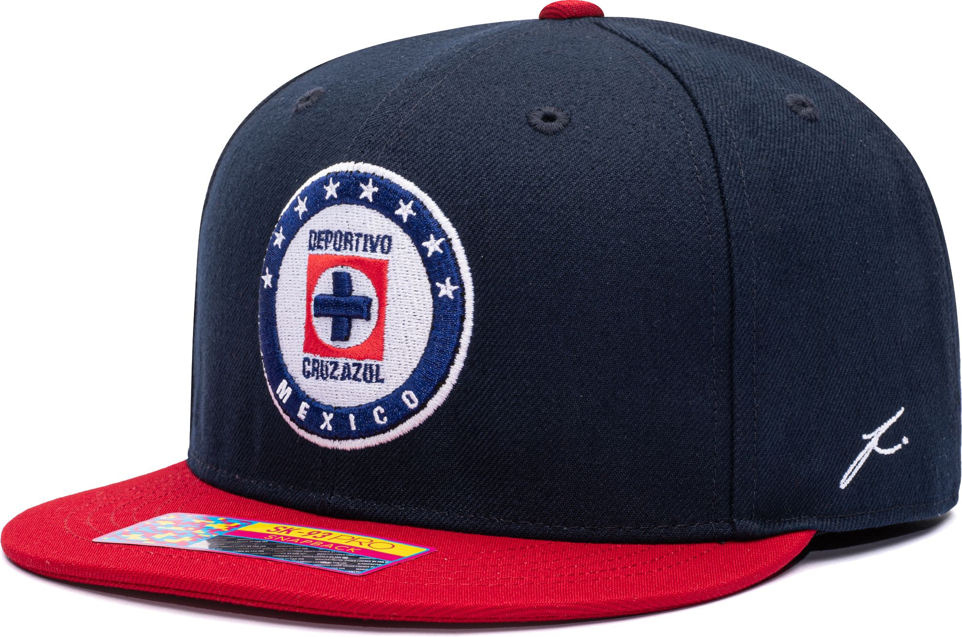 Fan Ink Cruz Azul Team Snapback Adjustable Hat
