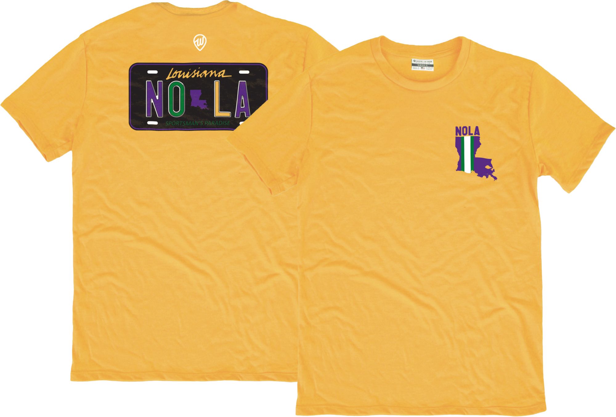 Where I'm From New Orleans License Plate Yellow T-Shirt