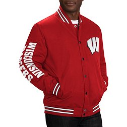 G-III Men's Wisconsin Badgers Red Swingman Varsity Jacket