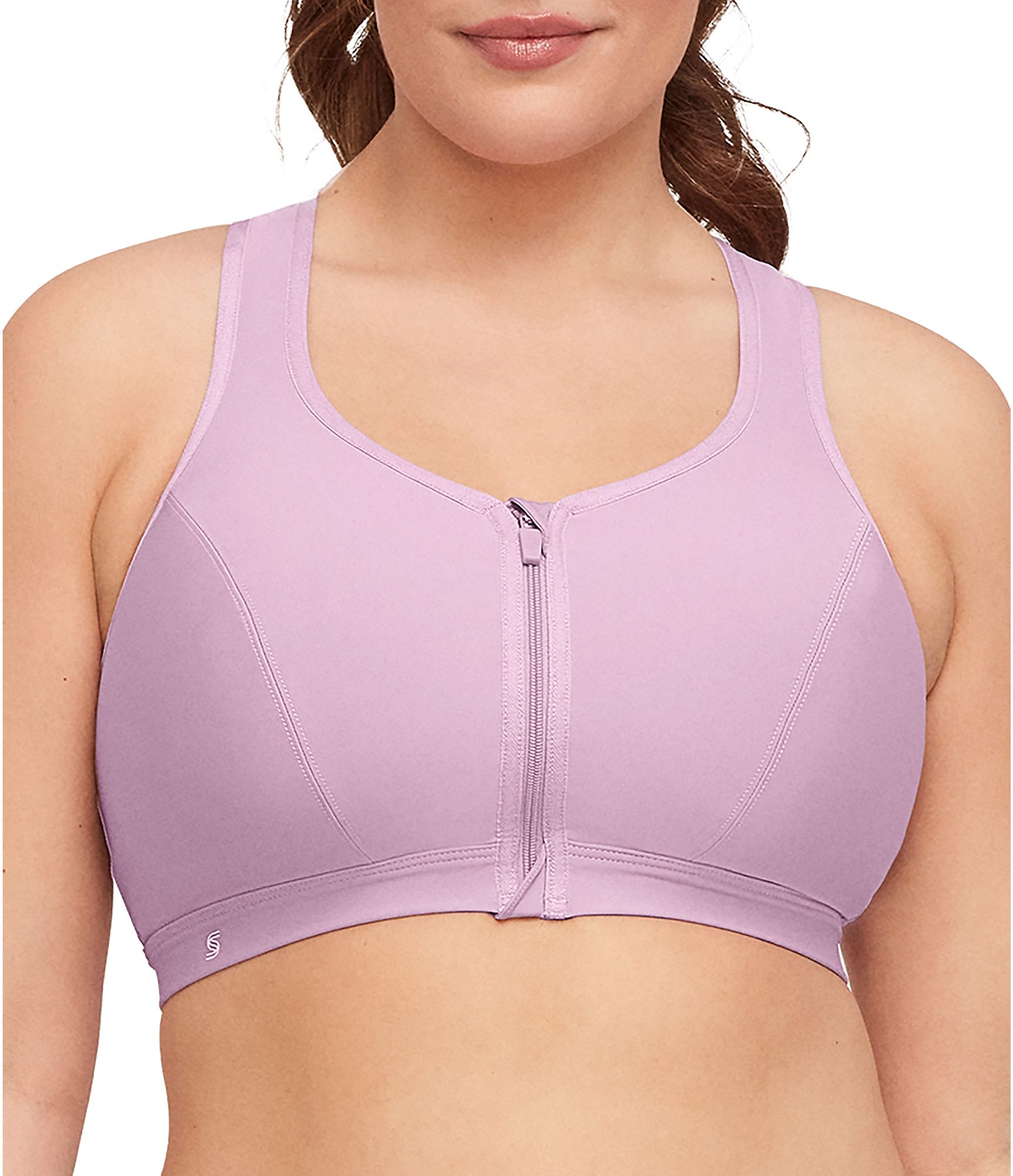 Glamorise Women's Zip Up Front-Closure Sports Bra