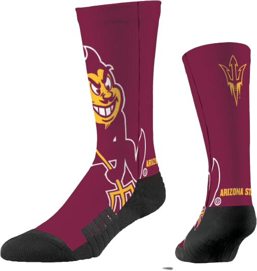 Strideline Arizona State Sun Devils Mascot Crew Socks