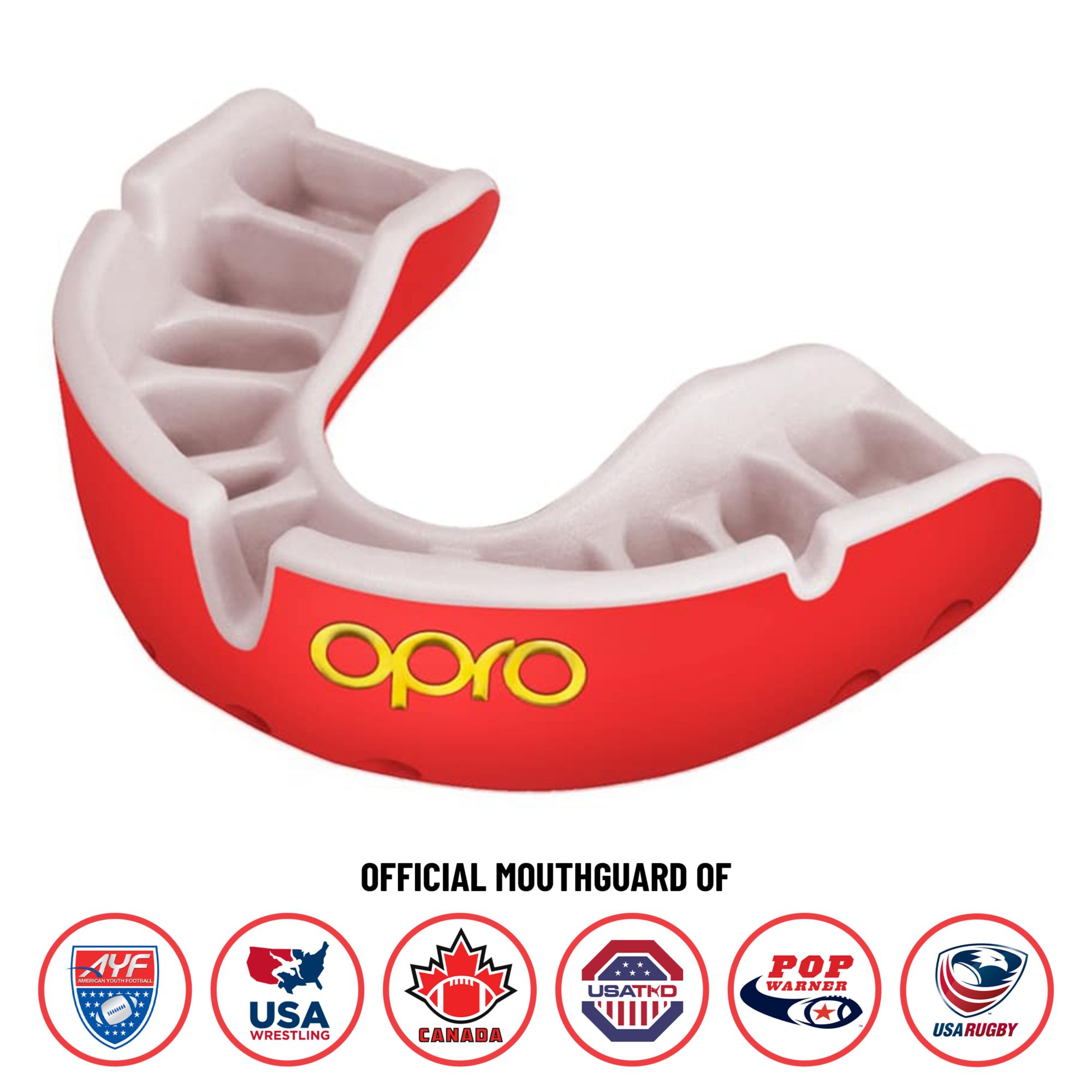 OPRO Youth Self-Fit Gold Mouth guard