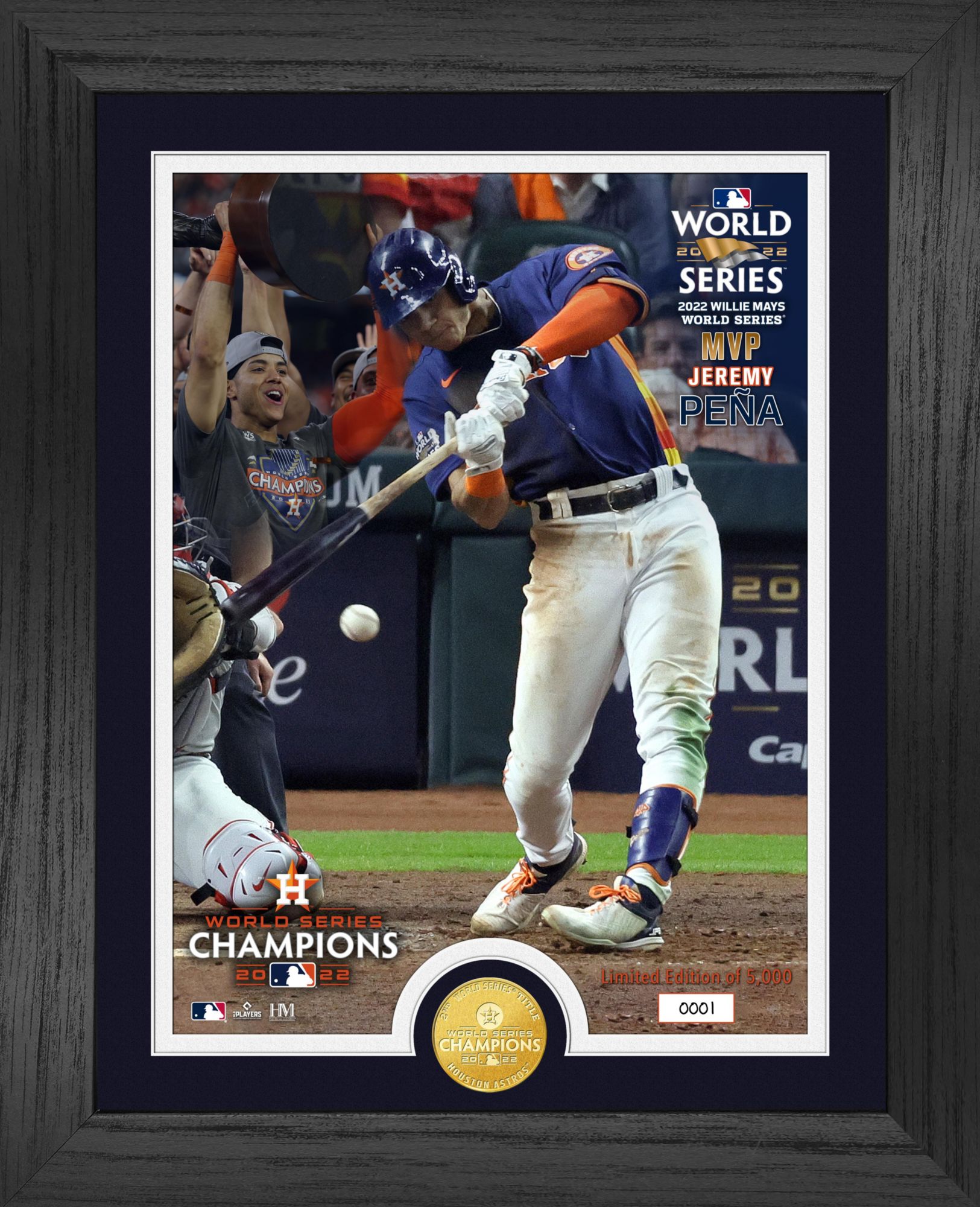 Highland Mint 2022 World Series Champions Houston Astros MVP Bronze Coin Photo Mint