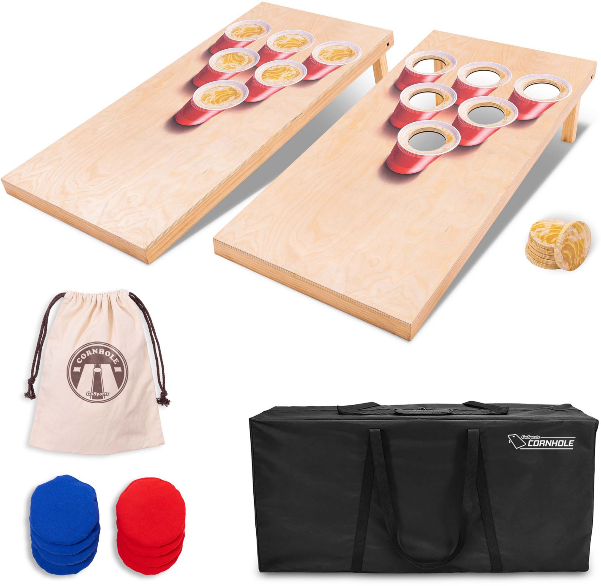 GoSports 4' x 2' Beer Pong Cornhole Set