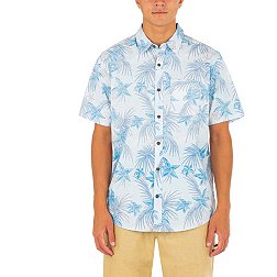 Hurley Mens Bungalow Floral Short Sleeve Button Up Short