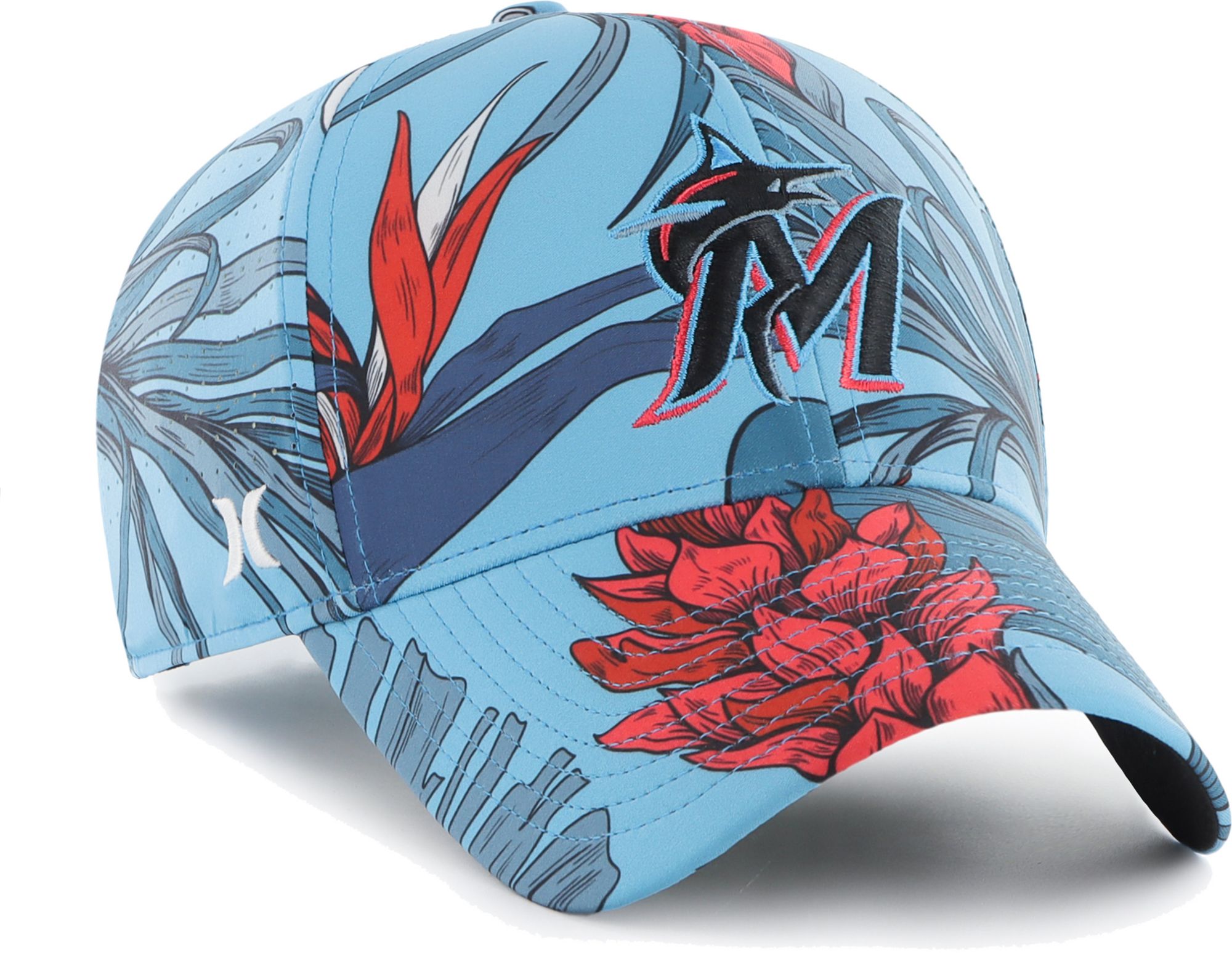 Men's Miami Marlins '47 Red City Connect MVP Adjustable Hat