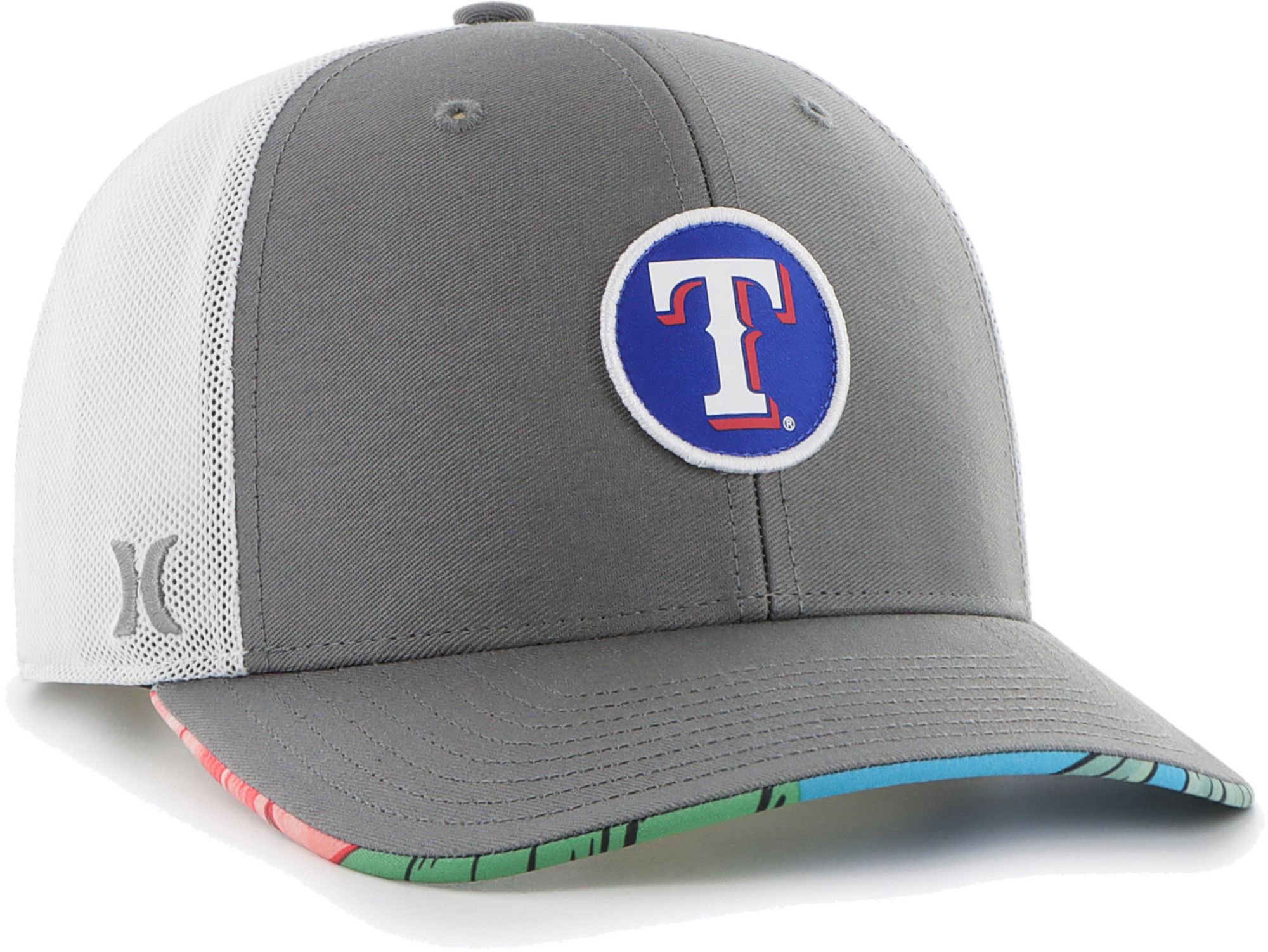 47 Brand / Hurley x Men's Texas Rangers Dark Gray Paradise MVP Adjustable  Hat