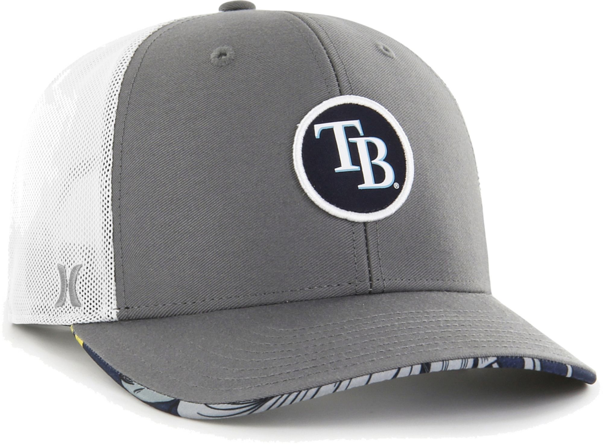 47 Brand / Hurley x Men's Tampa Bay Rays Dark Gray Paradise MVP Adjustable  Hat