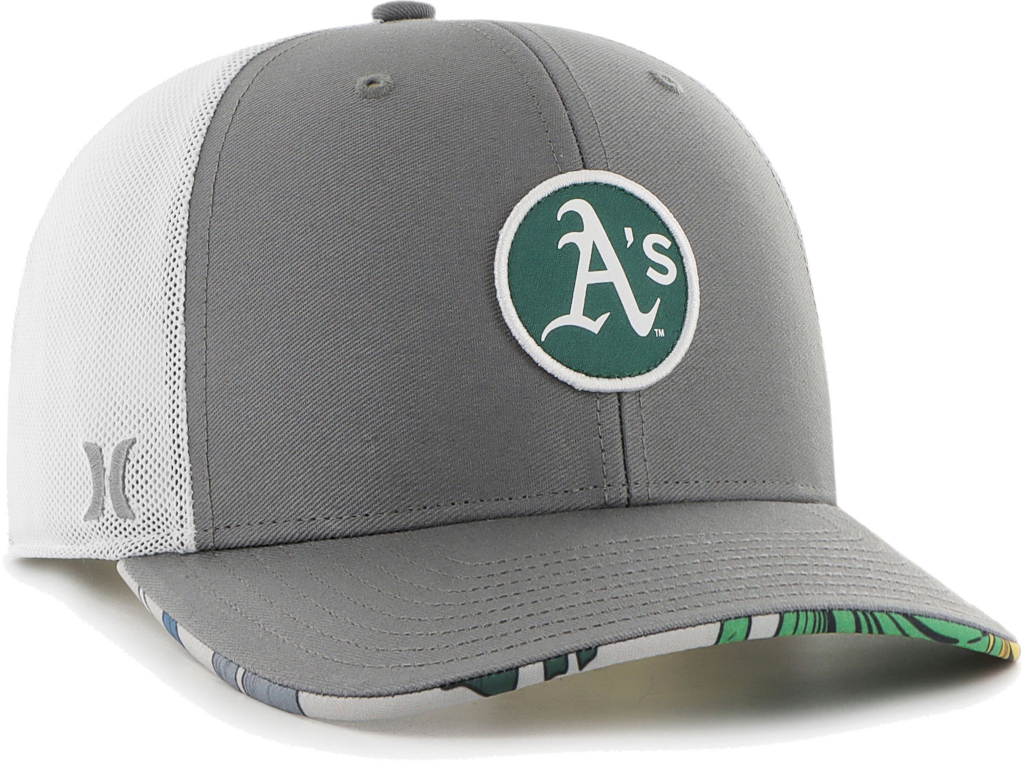 47 Brand / Hurley x Men's Oakland Athletics Dark Gray Paradise MVP  Adjustable Hat