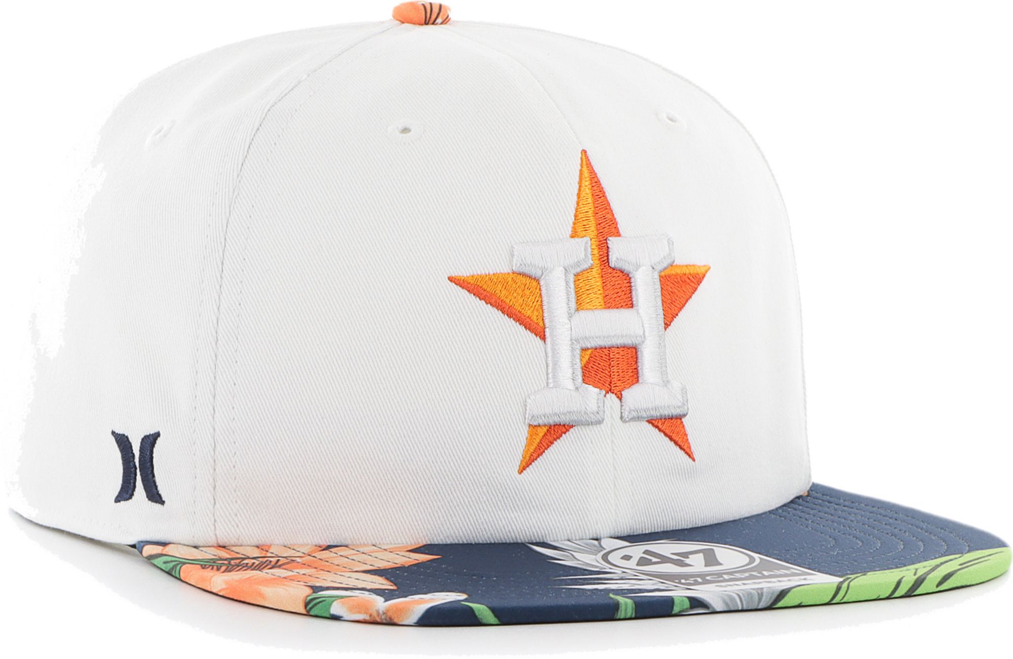 Hurley x Men's Houston Astros White Captain Snapback Adjustable Hat