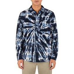 Hurley Men's Portland Tie Dye Flannel Shirt