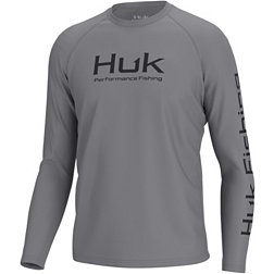 Huk Men's Up Performance Fleece Hoodie - Large - Baked Clay Heather