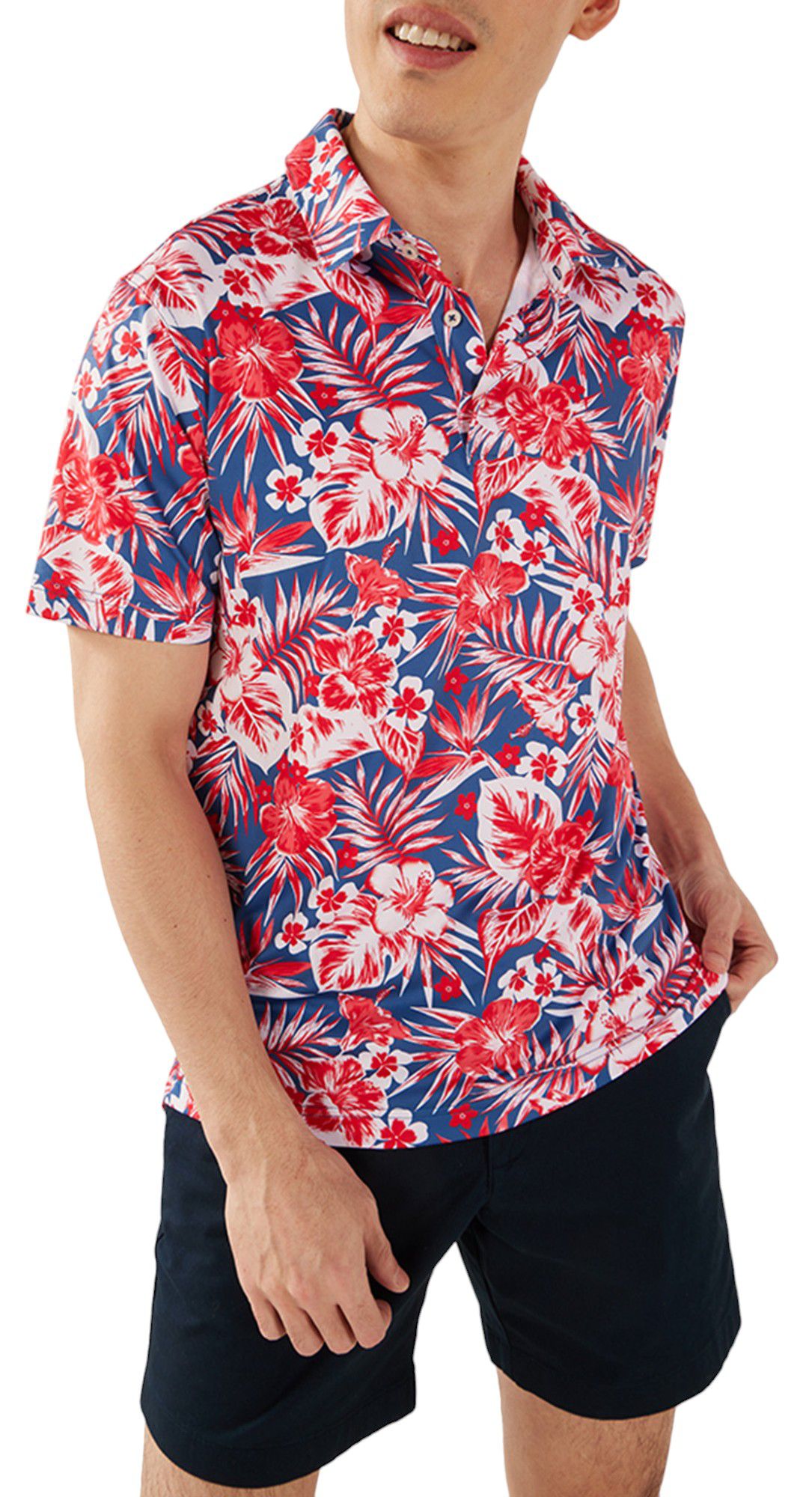 Red White Flower and Palm