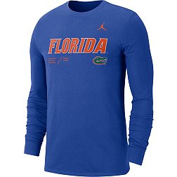Jordan Men's Florida Gators Blue Dri-FIT Cotton Long Sleeve T-Shirt