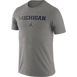 Jordan Men's Michigan Wolverines Grey Dri-FIT Velocity Legend Team Issue T-Shirt
