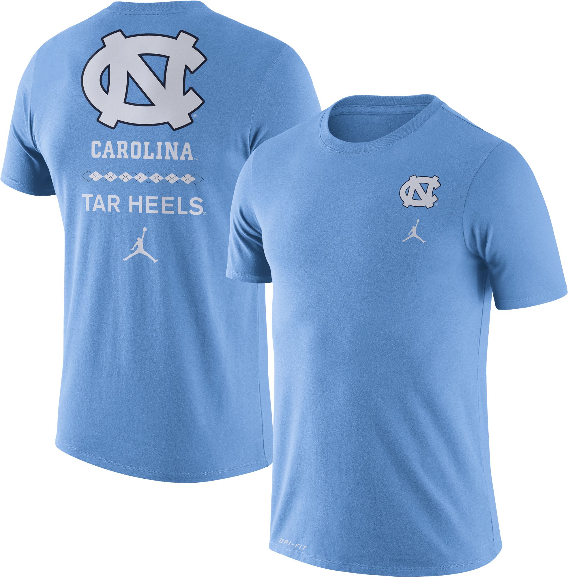 Jordan Men's North Carolina Tar Heels Carolina Blue Dri-FIT Cotton DNA T-Shirt