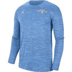 Jordan Men's North Carolina Tar Heels Carolina Blue Dri-FIT Velocity Football Sideline Long Sleeve T-Shirt