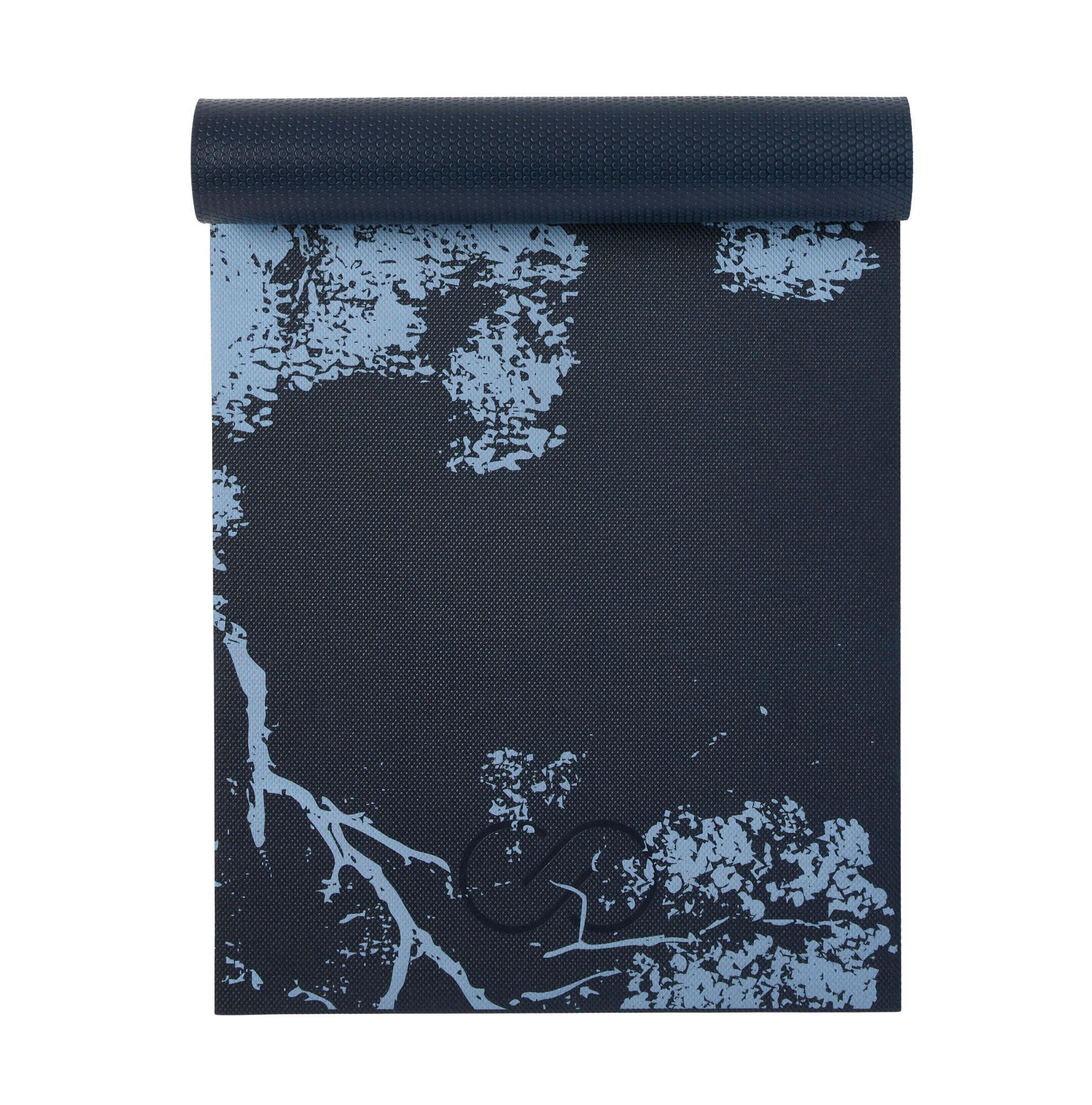 CALIA 5mm Dry Grip Yoga Mat, Blue Tree