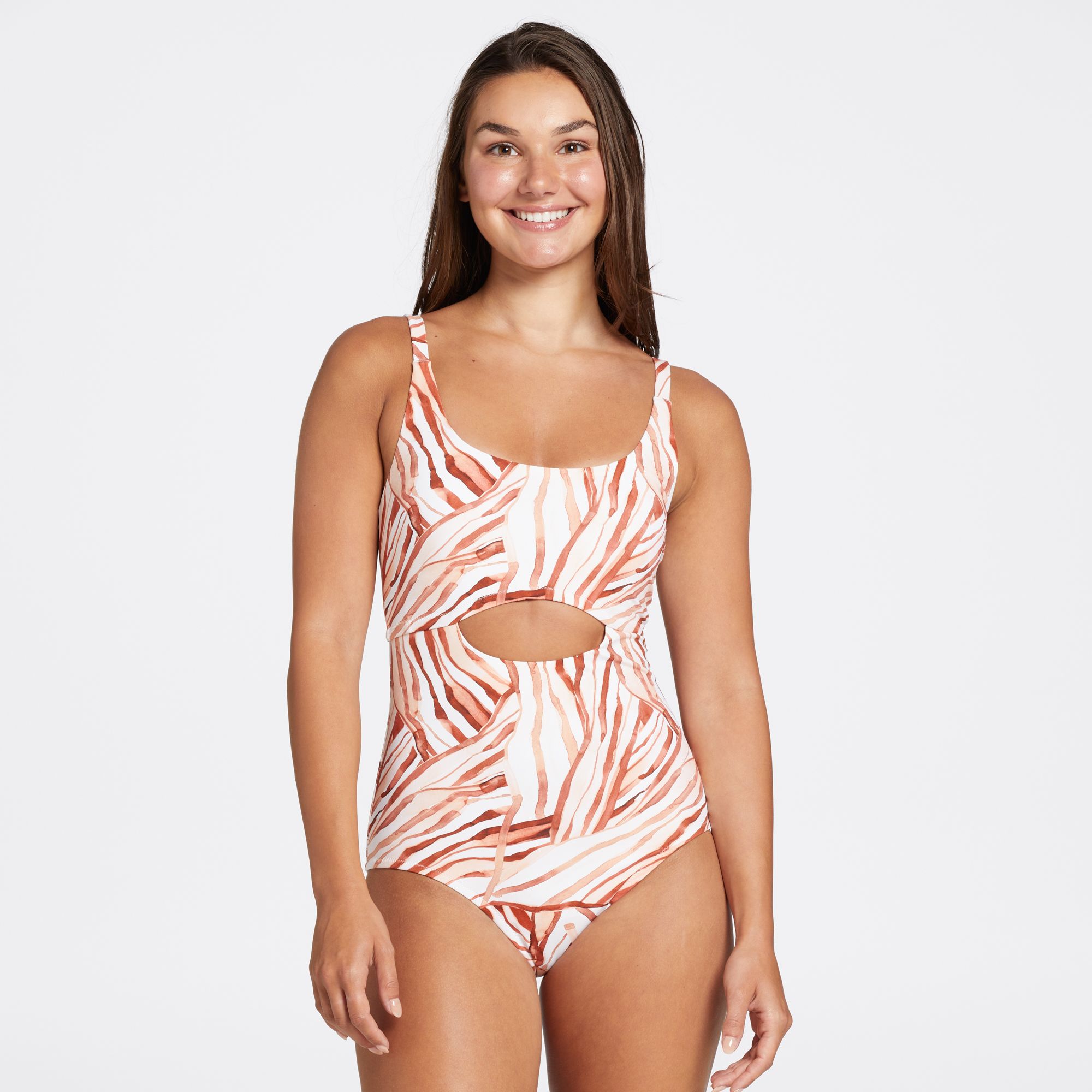 CALIA Women's Sculpt One Shoulder One Piece Swimsuit