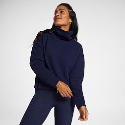 CALIA Women's Cloud Lunar Jacquard Funnel Neck Sweater