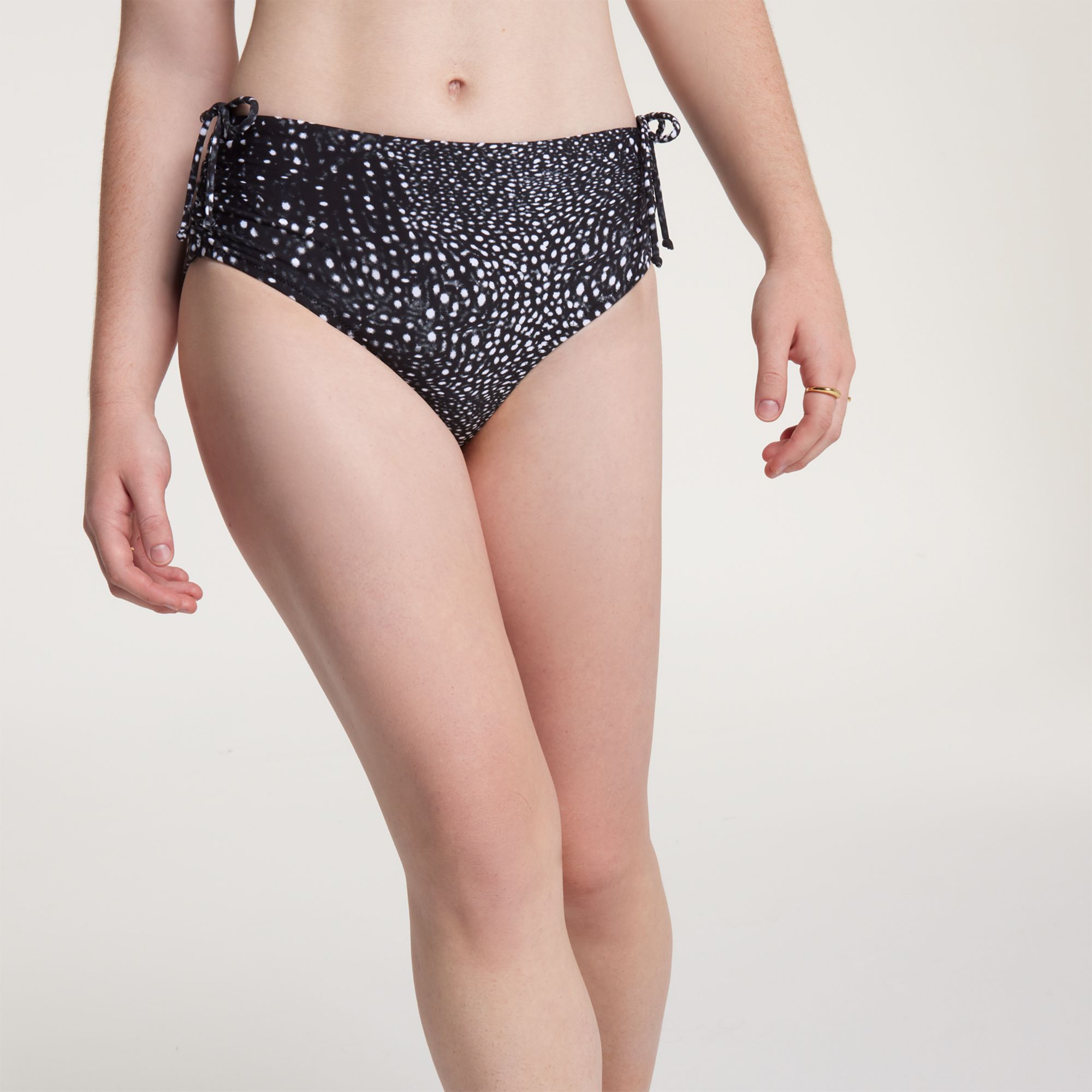 CALIA Women's Mid Rise Ruched Side Swim Bottom