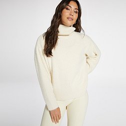 CALIA Women's Eyelash Turtleneck Sweater