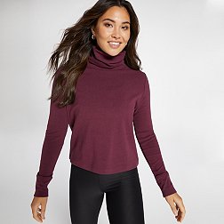 CALIA Women's High Turtleneck Long Sleeve Shirt