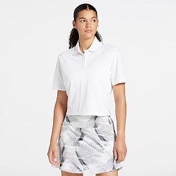 CALIA Women's Pique Cropped Short Sleeve Golf Polo