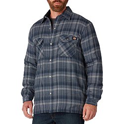 Dickies Men&#x27;s Sherpa Lined Flannel Shirt Jacket
