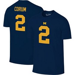Retro Brand Men's Michigan Wolverines Blue Blake Corum #2 Replica Jersey