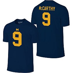 Original Retro Brand Men's Michigan Wolverines Blue JJ McCarthy #9 T-Shirt