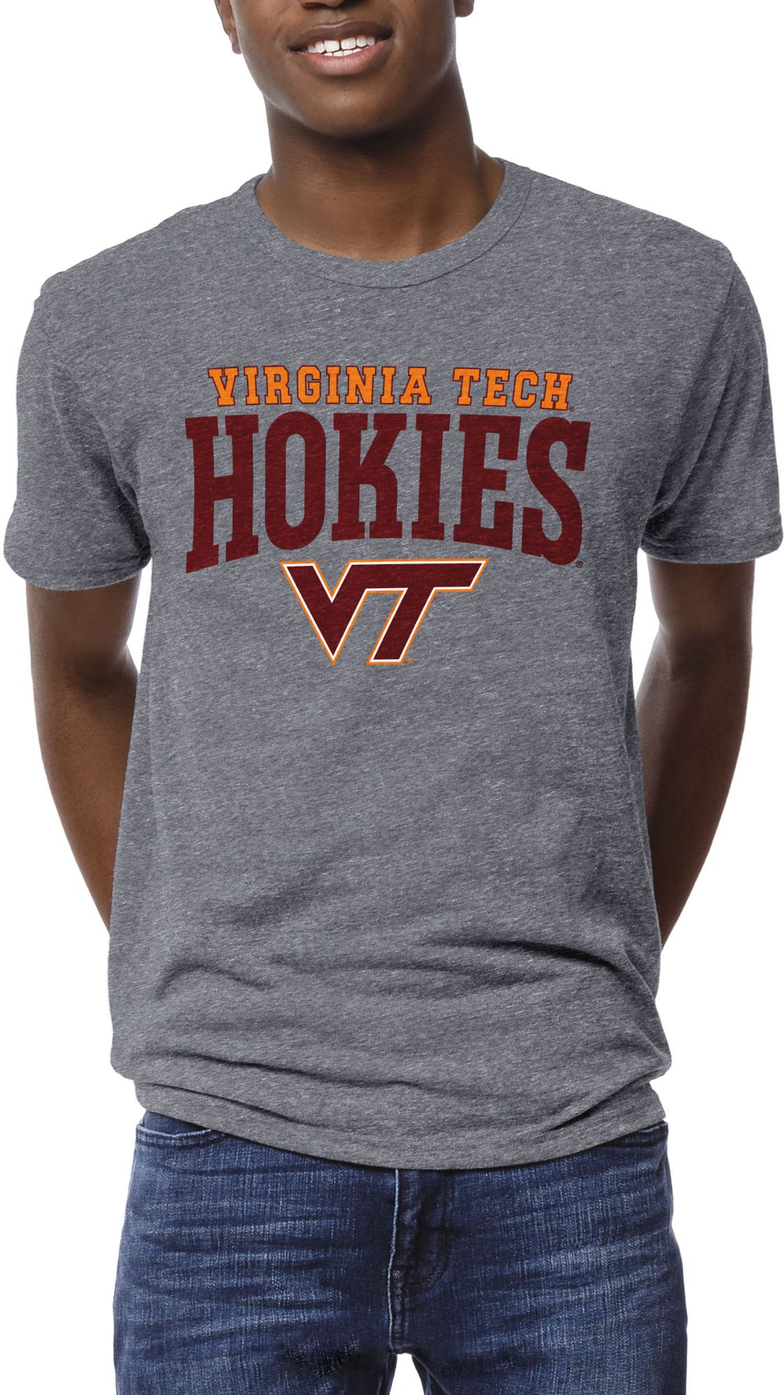League-Legacy Men's Virginia Tech Hokies Grey Victory Falls T-Shirt