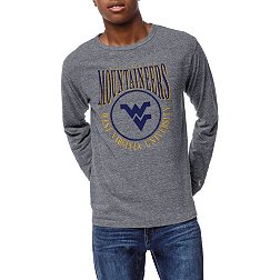 League-Legacy Men's West Virginia Mountaineers Grey Victory Falls Long Sleeve T-Shirt