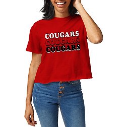League-Legacy Women's Houston Cougars Red Clothesline Cotton Crop T-Shirt