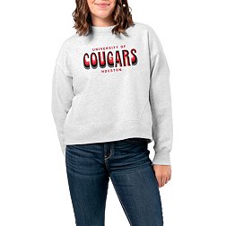 League-Legacy Women's Houston Cougars Ash Boxy Crew Neck Sweatshirt
