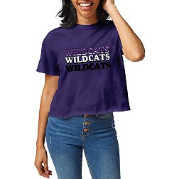 League-Legacy Women's Kansas State Wildcats Purple Clothesline Cotton Crop T-Shirt