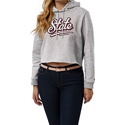 League-Legacy Women's Mississippi State Bulldogs Ash Cropped Hoodie