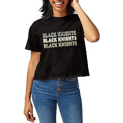 League-Legacy Women's Army West Point Black Knights Army Black Clothesline Cotton Crop T-Shirt