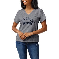 League-Legacy Women's Yale Bulldogs Yale Gray Intramural Boyfriend V-Neck T-Shirt