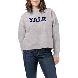 League-Legacy Women's Yale Bulldogs Ash Boxy Crew Neck Sweatshirt
