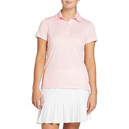 Lady Hagen Women's Jacquard Mesh Short Sleeve Golf Polo