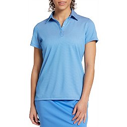 Lady Hagen Women's Jacquard Mesh Short Sleeve Golf Polo
