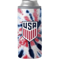 Logo Brands USA Soccer Tie-Dye 12oz. Slim Can Cooler