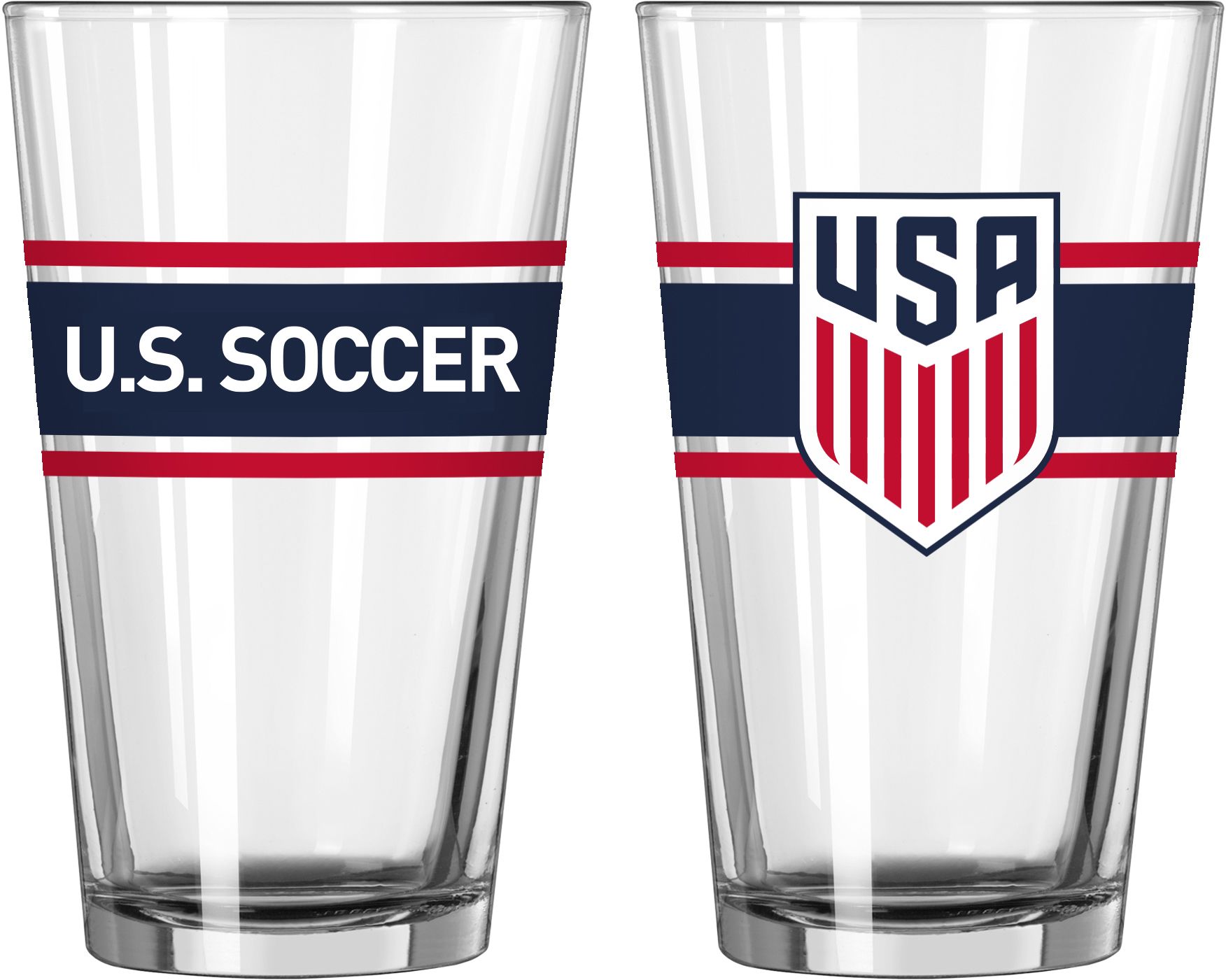 Logo Brands USA Soccer Stripe 16oz. Pint Glass
