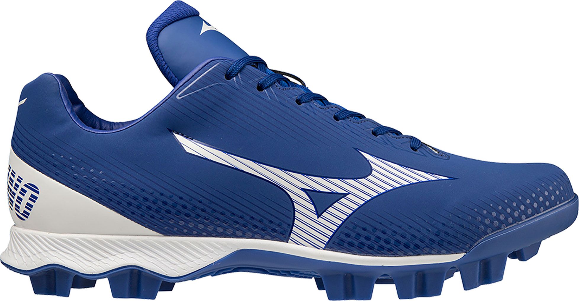 Mizuno Men’s Wave LightRevo RM Baseball Cleats, Size 8.5, Royal/White